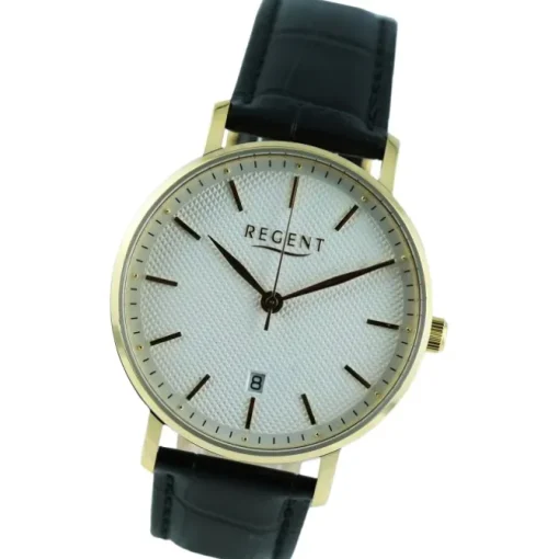 Regent Herren Armbanduhr Analog Lederarmband schwarz UR1011585