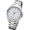 Regent Herren Armbanduhr Analog Metallarmband silber URBA812