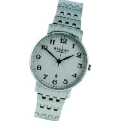 Regent Herren Armbanduhr Analog Metallarmband silber UR1011587