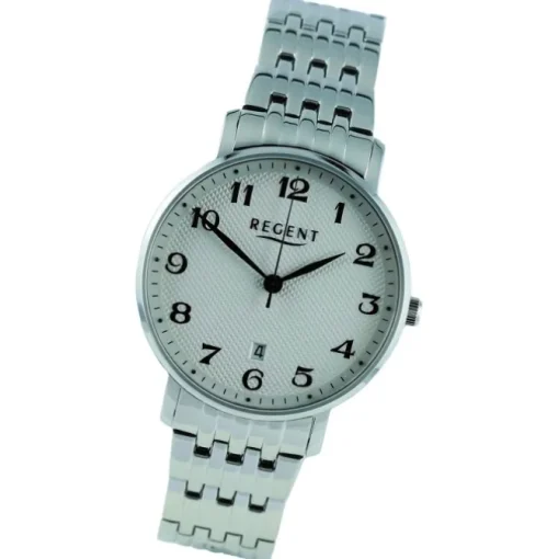 Regent Herren Armbanduhr Analog Metallarmband silber UR1011587