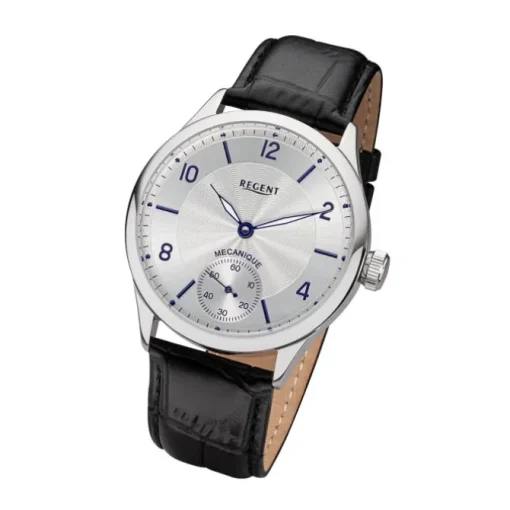 Regent Herren Armbanduhr Analog GM-2118 Handaufzug Lederband schwarz URGM2118