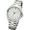 Regent Herren Armbanduhr Analog Metallarmband silber URBA814