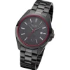 Regent Herren Armbanduhr Analog Metallarmband schwarz URBA815