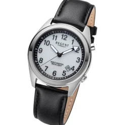 Regent Herren Armbanduhr Analog Lederarmband schwarz URBA772