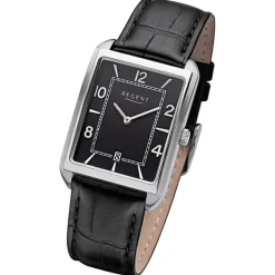 Regent Herren Armbanduhr Analog Lederarmband schwarz URF1264