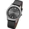 Regent Herren Armbanduhr Analog Lederarmband schwarz URF1270