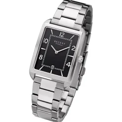 Regent Herren Armbanduhr Analog Metallarmband silber URF1292