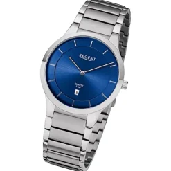 Regent Herren Armbanduhr Analog Metallarmband silber URF1345