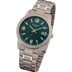 Regent Herren Armbanduhr Analog Metallarmband grau silber URF1447