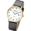 Regent Herren Armbanduhr Analog Lederarmband dunkelgrau URF1562