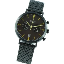 Regent Herren Armbanduhr Analog Metallarmband schwarz UR1152503