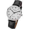 Regent Herren Armbanduhr Analog F-1229 Quarz-Uhr Leder schwarz URF1229