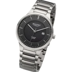 Regent Herren Armbanduhr Analog Metallarmband silber URBA709
