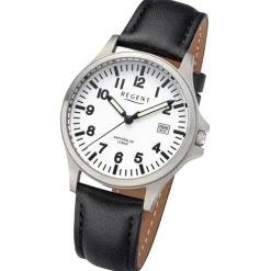 Regent Herren Armbanduhr Analog Lederarmband schwarz UR1092567