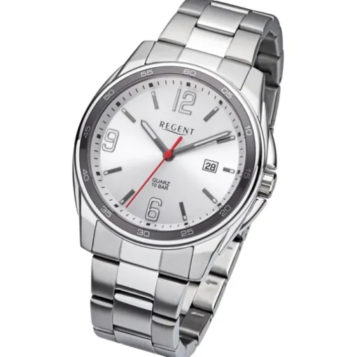 Regent Herren Armbanduhr Analog Metallarmband silber URBA647