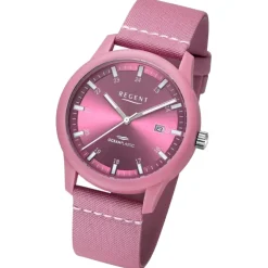 Regent Herren Armbanduhr Analog Nylonarmband lila URBA734