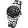 Regent Herren Armbanduhr Analog Titanarmband grau URBA760