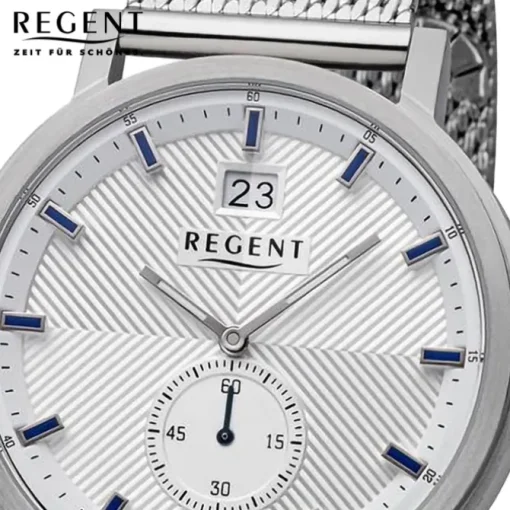 Regent Herren Armbanduhr Analog Metallarmband silber URBA533