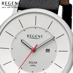 Regent Herren Armbanduhr Analog Lederarmband schwarz URBA722