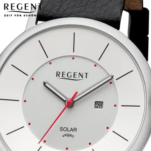 Regent Herren Armbanduhr Analog Lederarmband schwarz URBA722