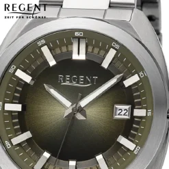 Regent Herren Armbanduhr Analog Metallarmband silber URBA825
