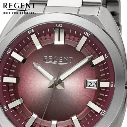 Regent Herren Armbanduhr Analog Metallarmband silber URBA826