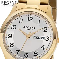 Regent Herren Armbanduhr Analog Metallarmband gold URF1277