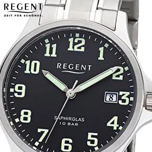 Regent Herren Armbanduhr Analog Metallarmband silber URF1282