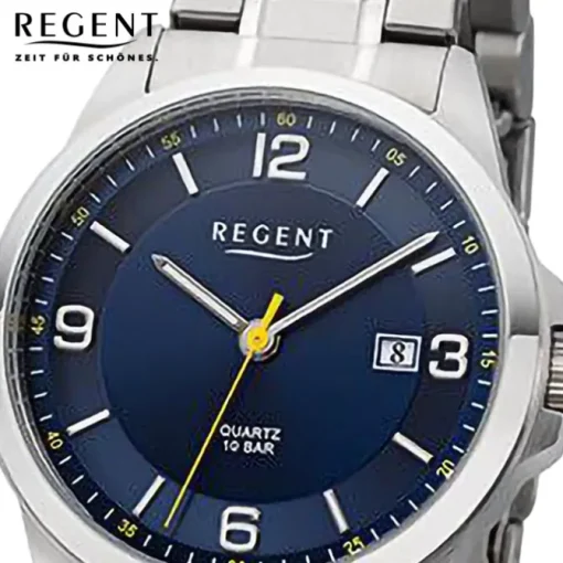 Regent Herren Armbanduhr Analog Metallarmband silber URF1287