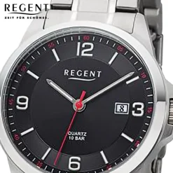 Regent Herren Armbanduhr Analog Metallarmband silber URF1288