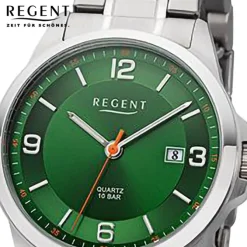 Regent Herren Armbanduhr Analog Metallarmband silber URF1289