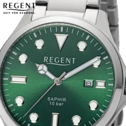Regent Herren Armbanduhr Analog Metallarmband silber URF1455