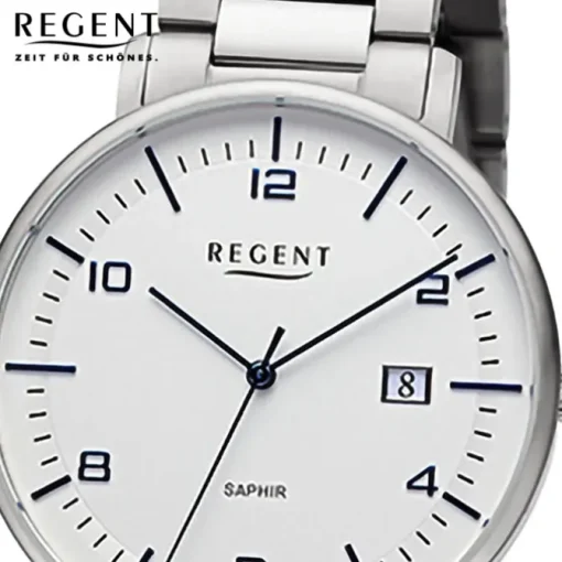 Regent Herren Armbanduhr Analog Metallarmband silber URF1521