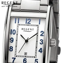 Regent Herren Armbanduhr Analog Metallarmband silber URF1523