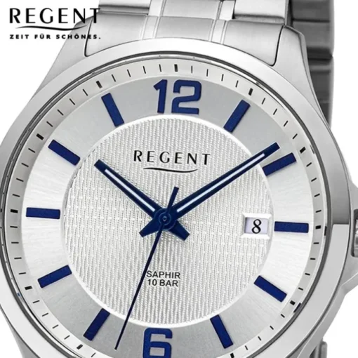 Regent Herren Armbanduhr Analog Metallarmband silber URF1525