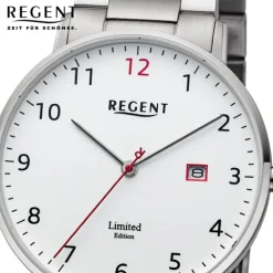 Regent Herren Armbanduhr Analog Metallarmband silber URGM2300
