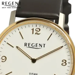 Regent Herren Armbanduhr Analog Lederarmband schwarz UR1094061