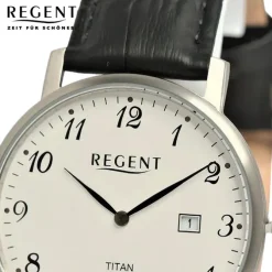 Regent Herren Armbanduhr Analog Lederarmband schwarz UR1094063