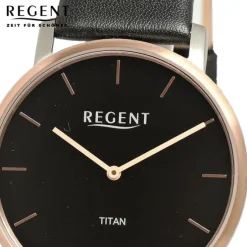 Regent Herren Armbanduhr Analog Lederarmband schwarz UR1094069