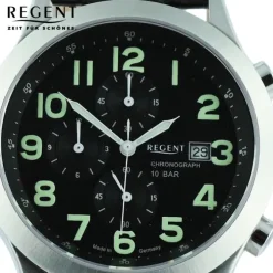 Regent Herren Armbanduhr Analog Lederarmband schwarz UR1112504