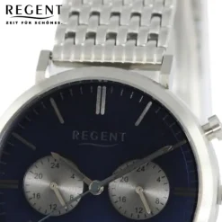 Regent Herren Armbanduhr Analog Metallarmband silber UR1150599