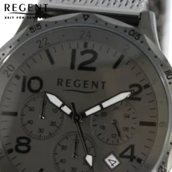 Regent Herren Armbanduhr Analog Metallarmband grau UR1151547