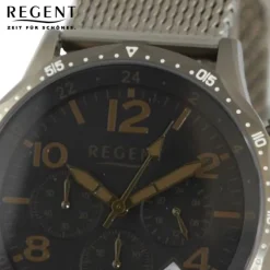 Regent Herren Armbanduhr Analog Metallarmband hellbraun UR1151548