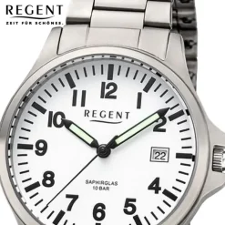 Regent Herren Armbanduhr Analog Metallarmband silber UR1192570