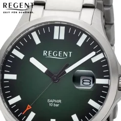 Regent Herren Armbanduhr Analog Metallarmband silber URBA793