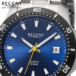 Regent Herren Armbanduhr Analog Metallarmband silber URBA753
