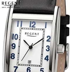 Regent Herren Armbanduhr Analog Lederarmband schwarz URF1518