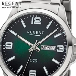 Regent Herren Armbanduhr Analog Metallarmband silber URF1529