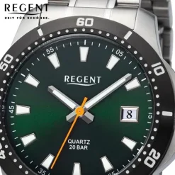 Regent Herren Armbanduhr Analog Metallarmband silber URBA754