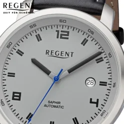 Regent Herren Armbanduhr Analog GM-2105 Automatik Lederband schwarz URGM2105